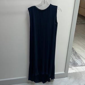 Club Monaco pleated sleeveless Navy dress